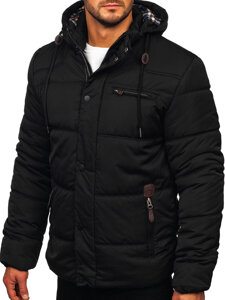 Bolf Herren Gepolsterte Winterjacke Schwarz  EX2123