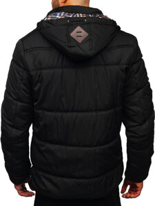 Bolf Herren Gepolsterte Winterjacke Schwarz  EX2123