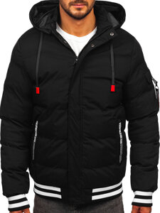 Bolf Herren Gepolsterte Winterjacke Schwarz HSS047