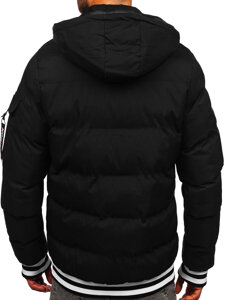 Bolf Herren Gepolsterte Winterjacke Schwarz HSS047