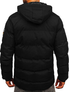 Bolf Herren Gepolsterte Winterjacke Schwarz HSS052