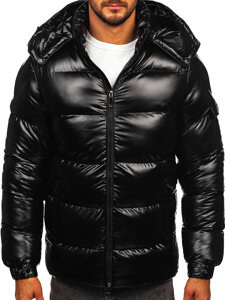 Bolf Herren Gepolsterte Winterjacke Schwarz R20017