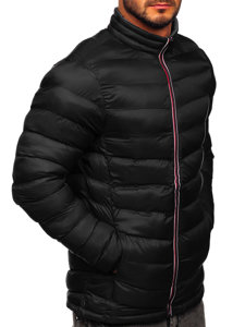 Bolf Herren Gepolsterte Winterjacke Sport Jacke Schwarz  1100