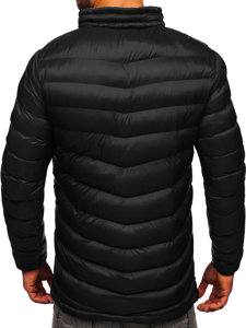 Bolf Herren Gepolsterte Winterjacke Sport Jacke Schwarz  1100