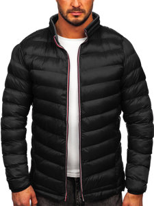 Bolf Herren Gepolsterte Winterjacke Sport Jacke Schwarz  1100