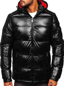 Bolf Herren Gepolsterte Winterjacke Sportjacke Schwarz  EX2138