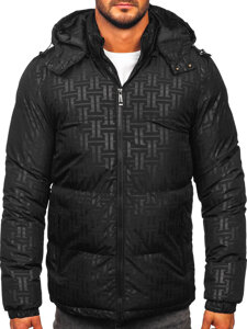 Bolf Herren Geposlterte Winterjacke Schwarz 3B112