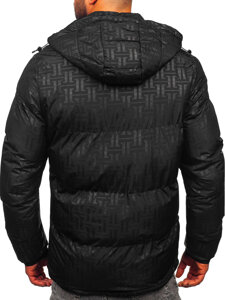 Bolf Herren Geposlterte Winterjacke Schwarz 3B112