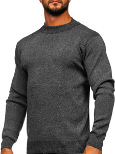 Bolf Herren Halb Rollkragenpullover Basic Anthrazit  S8561