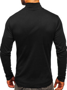 Bolf Herren Halbrollkragenpullover Basic Schwarz  145348