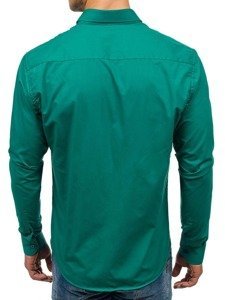 Bolf Herren Hemd Elegant Langarm Grün 5821-1