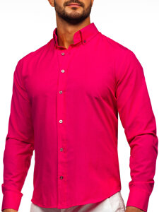 Bolf Herren Hemd Langarm Elegant Rosa  5821-1