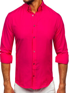 Bolf Herren Hemd Langarm Elegant Rosa  5821-1