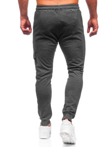 Bolf Herren Hose Cargohose Jogger Pants Schwarzgrau  HW2173