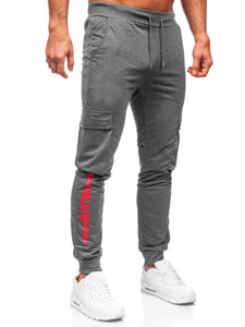 Bolf Herren Hose Cargohose Jogger Pants Schwarzgrau  HW2357