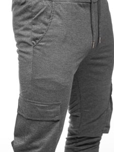 Bolf Herren Hose Cargohose Jogger Pants Schwarzgrau  HW2357