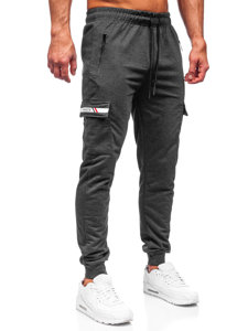 Bolf Herren Hose Cargohose Jogger Pants Schwarzgrau  JX5063