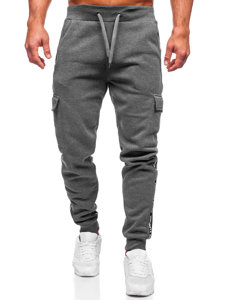 Bolf Herren Hose Cargohose Jogger Pants Schwarzgrau  JX8715