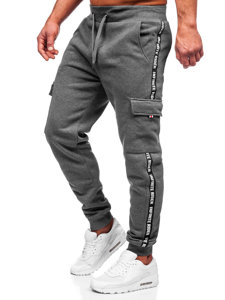 Bolf Herren Hose Cargohose Jogger Pants Schwarzgrau  JX8715