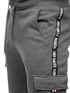 Bolf Herren Hose Cargohose Jogger Pants Schwarzgrau  JX8715