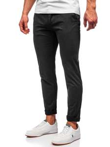 Bolf Herren Hose Chino Schwarz  1146