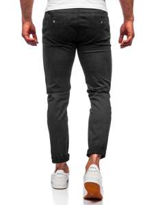 Bolf Herren Hose Chino Schwarz  1146