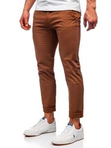 Bolf Herren Hose Chinos Braun  1146