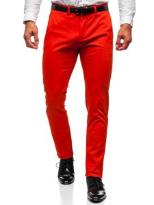 Bolf Herren Hose Chinos Dunkel Dunkelorange  1143