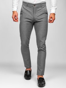 Bolf Herren Hose Chinos Grau  0016