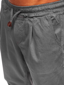 Bolf Herren Hose Chinos Grau  6237