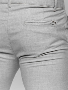 Bolf Herren Hose Chinos Kariert Grau  0041