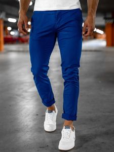 Bolf Herren Hose Chinos Kobaltblau  1146