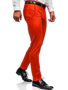 Bolf Herren Hose Chinos Orange  1143