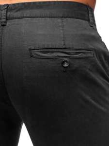 Bolf Herren Hose Chinos Schwarz  1146