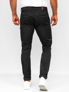 Bolf Herren Hose Chinos Schwarz  KA9810