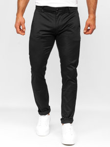 Bolf Herren Hose Chinos Schwarz  KA9810