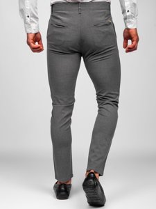 Bolf Herren Hose Chinos Schwarzgrau 0016