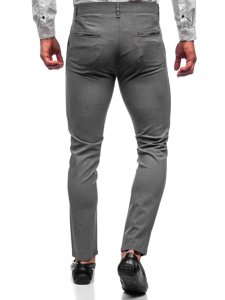 Bolf Herren Hose Chinos Schwarzgrau 0016