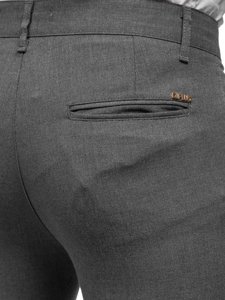 Bolf Herren Hose Chinos Schwarzgrau 0016