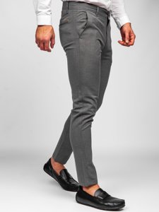 Bolf Herren Hose Chinos Schwarzgrau 0016