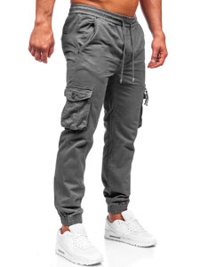 Bolf Herren Hose Jogger Pants Cargojose Schwarzgrau  MP0181G