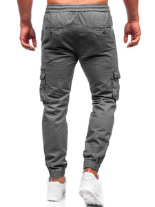 Bolf Herren Hose Jogger Pants Cargojose Schwarzgrau  MP0181G