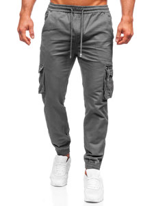 Bolf Herren Hose Jogger Pants Cargojose Schwarzgrau  MP0181G