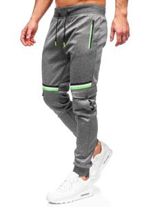 Bolf Herren Hose Jogger Pants Schwarzgrau  K10276