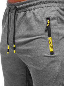 Bolf Herren Hose Jogger Pants Schwarzgrau  K10350