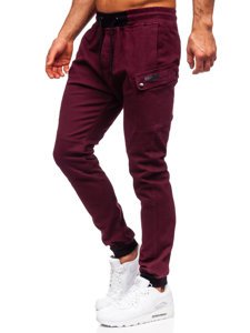 Bolf Herren Hose Jogger Pants Weinrot  B11103