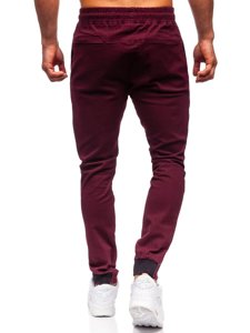 Bolf Herren Hose Jogger Pants Weinrot  B11119