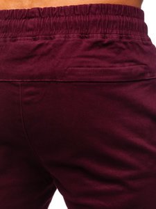 Bolf Herren Hose Jogger Pants Weinrot  B11119