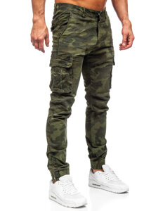 Bolf Herren Hose Joggers Cargohose Camo Khaki  2232