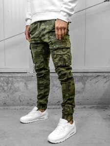 Bolf Herren Hose Joggers Cargohose Camo Khaki  2232A